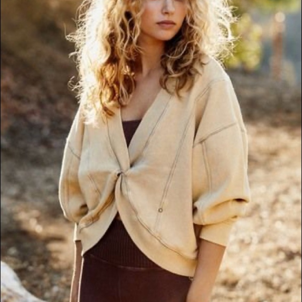 Free People Go for gold reversible pullover